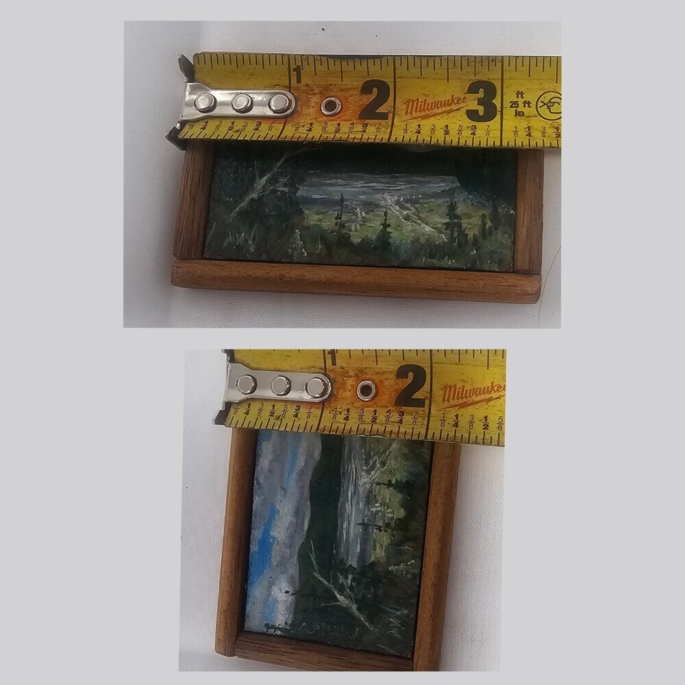 Mini Hand Painted Mt Jupiter Mountain Scene In Brinnon Washington Framed Signed - Picture 8 of 8